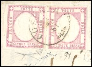 1861 - 5 grana lilla scuro (21d), ... 
