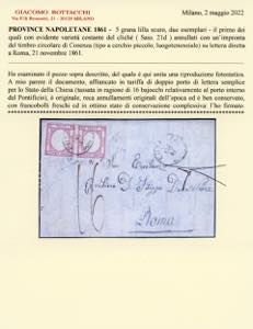 1861 - 5 grana lilla scuro (21d), ... 