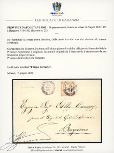 1862 - 10 grana arancio (22), ... 