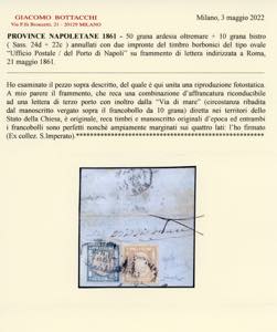 1861 - 50 grana ardesia oltremare, ... 