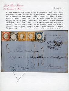 1862 - 10 grana arancio, II tipo, ... 