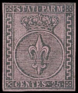 1852 - 25 cent. violetto (4), ... 