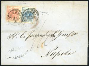 1856 - 15 cent. e 45 cent. (6h,12), ... 