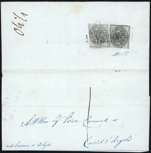 1854 - 1/2 baj grigio (1), due esemplari, ... 