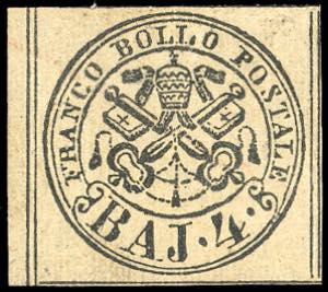 1852 - 4 baj bruno grigio (5), nuovo, gomma ... 