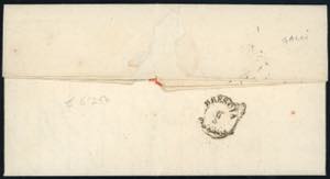 1858 - 10 cent. nero grigio, carta ... 