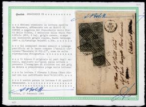 1857 - 6 baj grigio cenere, STAMPA ... 