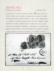 1857 - 6 baj grigio cenere, STAMPA ... 
