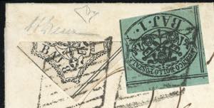 1860 - 8 baj bianco, frazionato ... 