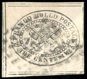 1867 - 3 cent. grigio rosa (14), buono ... 