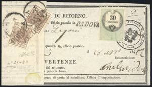 1857 - 30 cent. carta a macchina (21), due ... 