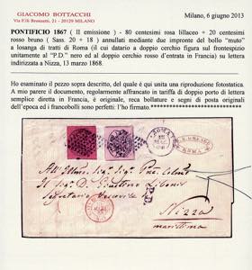 1868 - 80 cent. e 20 cent., non ... 