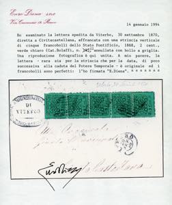1870 - 2 cent. verde chiaro, ... 