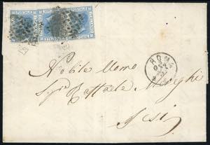 1870 - 20 cent. azzurro, tiratura ... 