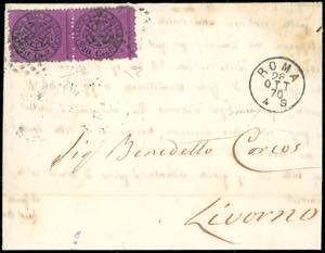 1870 - 20 cent. magenta (28g), coppia, ... 