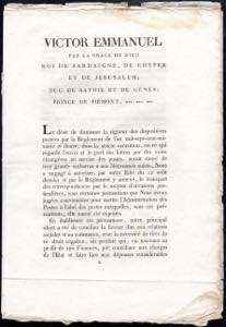1818 - Manifesto camerale del ... 