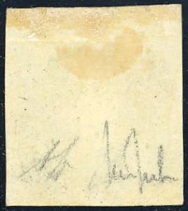 1851 - 5 cent. nero (1), gomma ... 