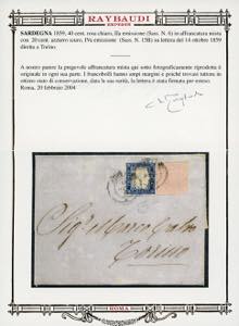 1859 - 40 cent. rosa chiaro, II ... 