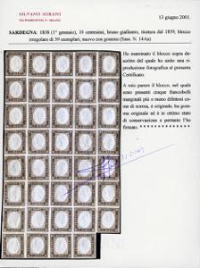 1859 - 10 cent. bruno giallastro ... 