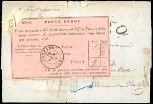 SEGNATASSE 1859 - Lettera non affrancata da ... 