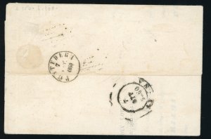 1860 - 1 cent. bruno lilla (17b), ... 