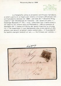1860 - 1 cent. bruno lilla (17b), ... 