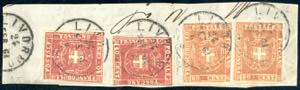 1860 - 80 cent. carminio, 40 cent. carminio, ... 