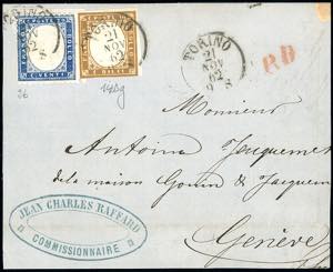 1862 - 20 cent. indaco chiaro (2b), ... 