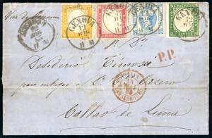 1863 - 80 cent. giallo arancio, 40 ... 
