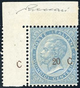 1865 - 20 cent. su 15 cent. Ferro di ... 