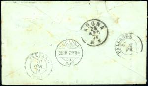 1871 - 20 cent. azzurro, tiratura ... 