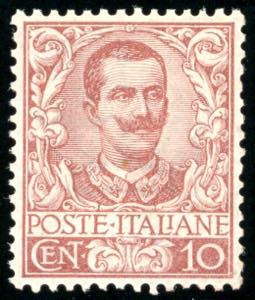 1901 - 10 cent. Floreale (71), gomma ... 