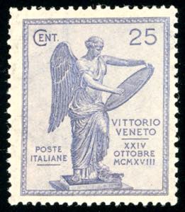 1921 - 25 cent. Vittoria, ERRORE DI COLORE, ... 