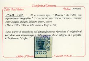 1922 - Congresso Filatelico ... 