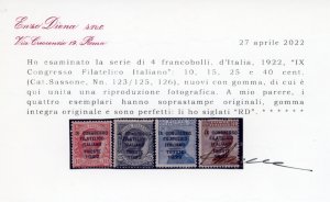 1922 - Congresso Filatelico, ... 