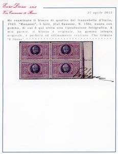 1923 - 5 lire Manzoni, ... 