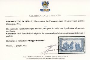 1926 - 1,25 lire S.Francesco, ... 