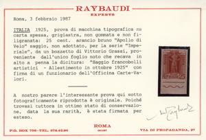 1925 - 25 cent. arancio serie ... 