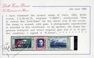 1933 - 5,25 + 44,75 lire Trittico ... 