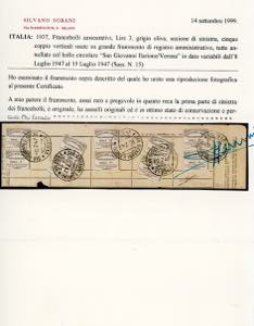 1947 - 3 lire Previdenza ... 