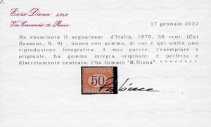 1870 - 50 cent. ocra e carminio ... 