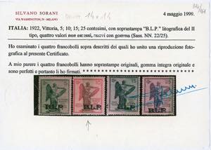 1922 - 10 cent. Vittoria, ... 
