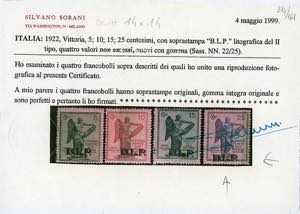 1922 - 25 cent. Vittoria, ... 