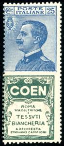 1924 - 25 cent. Coen (5), gomma originale ... 