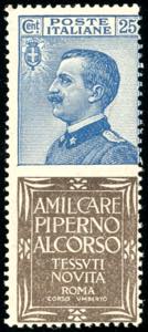 1924 - 25 cent. Piperno (6), gomma originale ... 
