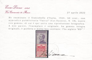 1924 - 50 cent. Tantal (18), ... 