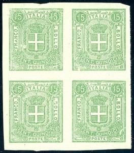 1862 - 15 cent. saggio Sparre, non ... 