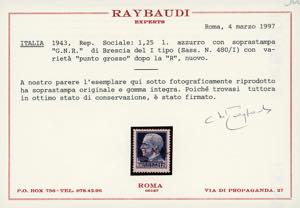 1943 - 1,25 lire soprastampa ... 