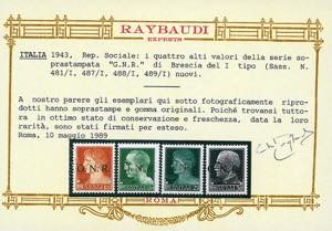 1943 - 25 lire soprastampa G.N.R. ... 