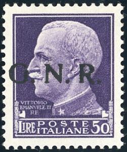 1943 - 50 lire soprastampa G.N.R. di ... 